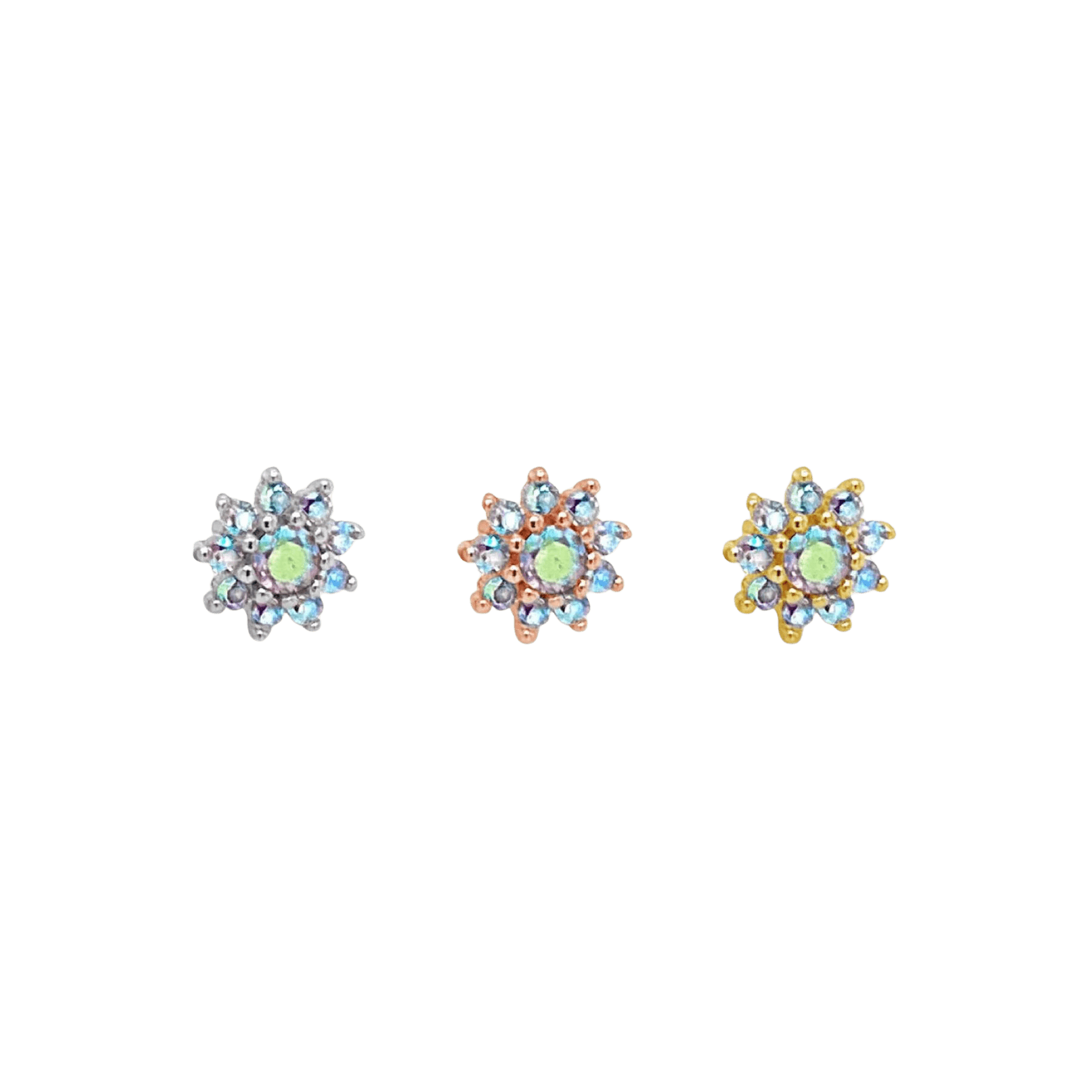 ELOISE FLOWER - MERCURY MIST TOPAZ THREADLESS END piercing-zone.com