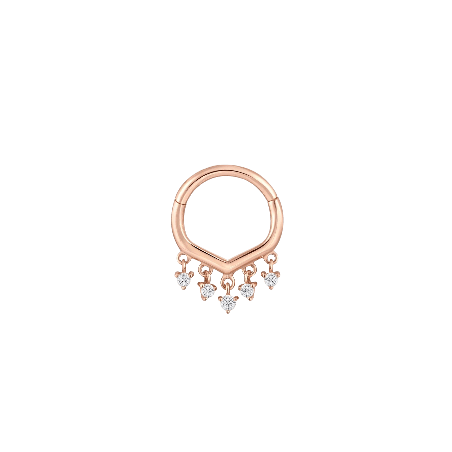 GUESTLIST - CZ - SOLID 14KT GOLD CLICKER piercing-zone.com