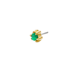 Iris – 14K Gold Birthstone Triangle Threadless End