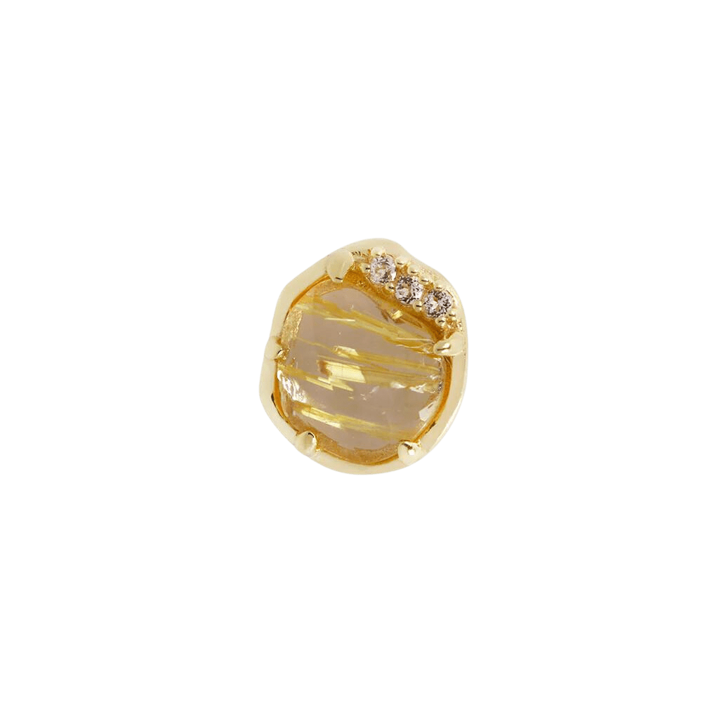 VISION - RUTILATED QUARTZ - THREADLESS END piercing-zone.com