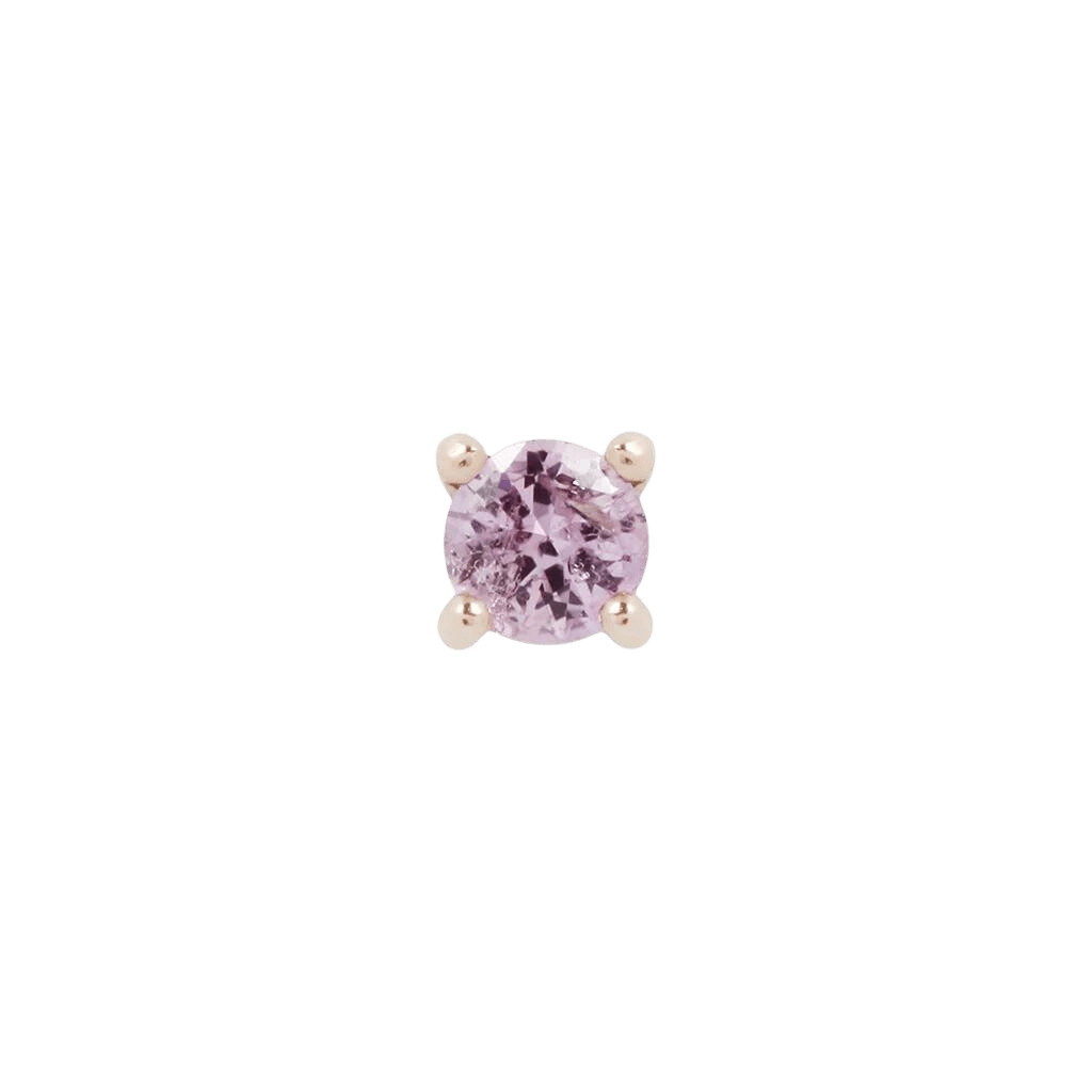 PINK SAPPHIRE PRONG - THREADLESS END piercing-zone.com