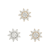 ELOISE FLOWER - CZ - THREADLESS END piercing-zone.com