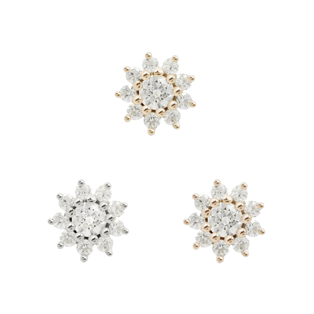 ELOISE FLOWER - CZ - THREADLESS END piercing-zone.com