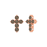 Gemmed Cross – 14K/18K Gold Multi-Stone Threadless End