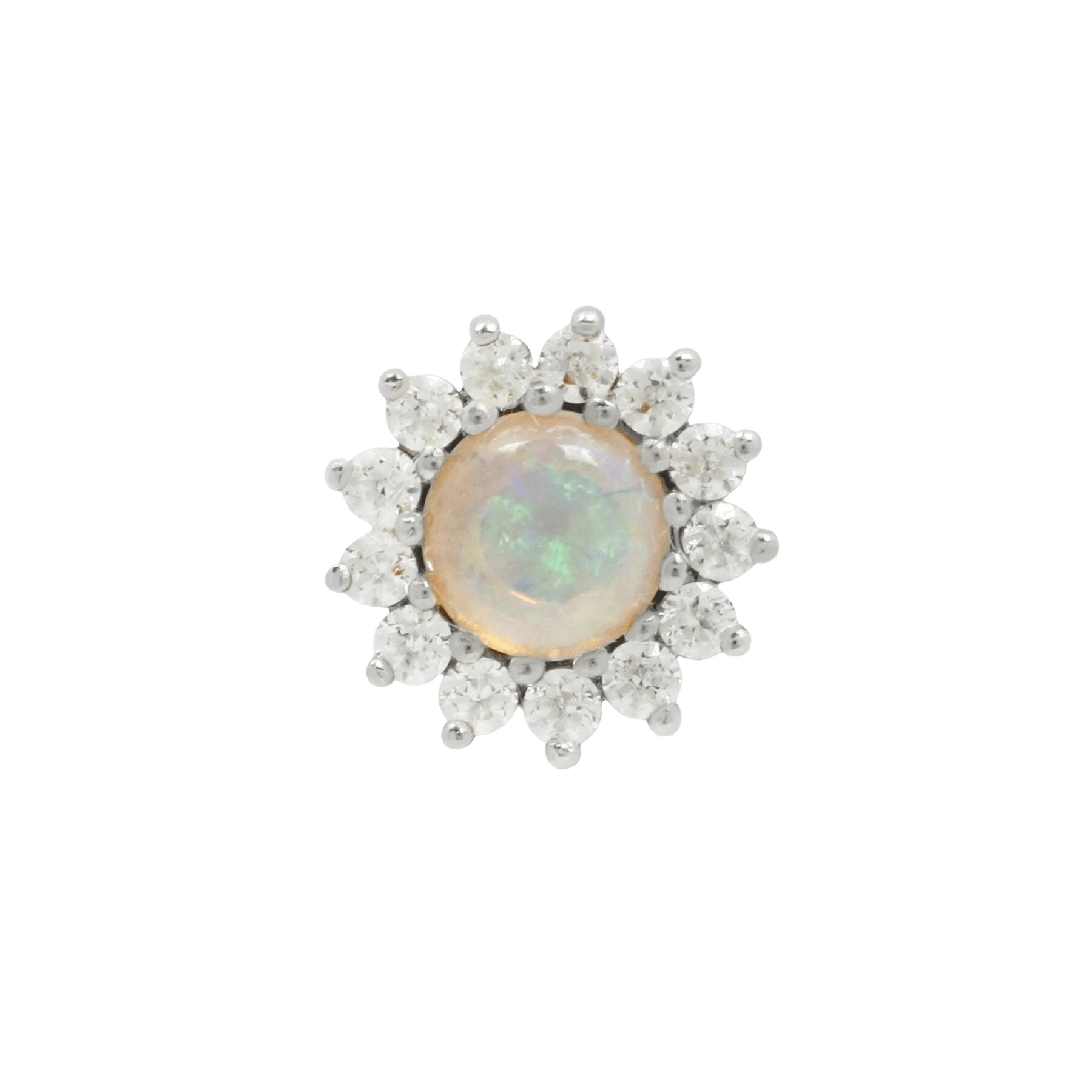 DELPHINE OPAL + CZ - THREADLESS END piercing-zone.com