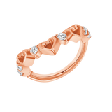 Adore Me Seamless Ring – 14K Gold Heart & Gem Design