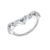 Adore Me Seamless Ring – 14K Gold Heart & Gem Design