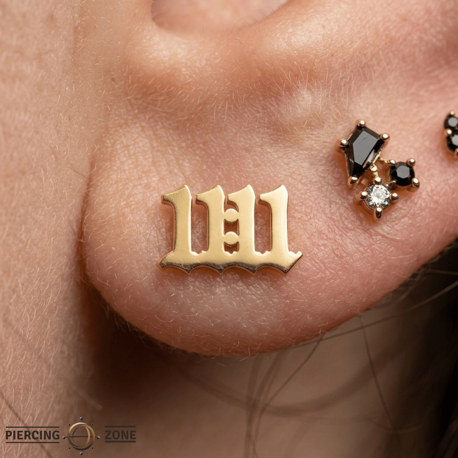 11:11 – 14K Gold Threadless/Threaded End - piercing - zone.com