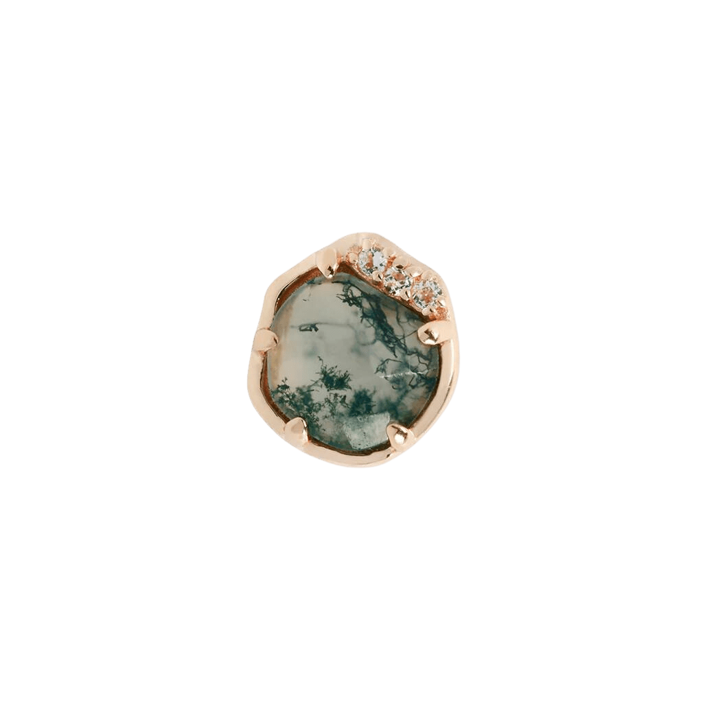 VISION - MOSS AGATE - THREADLESS END piercing-zone.com