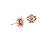 Beaded Oval With Gem – 14K/18K Gold Threadless End