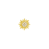 Accented Sun – 14K/18K Gold Radiant Multi-Stone Threadless End