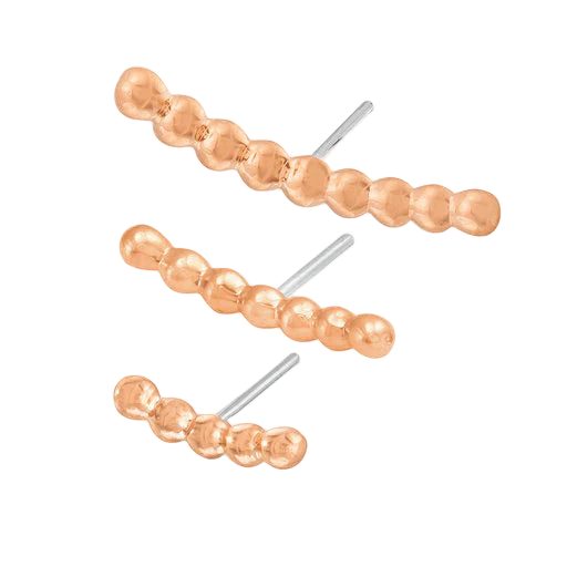 Beaded Cluster – 14K/18K Gold Textured Threadless End