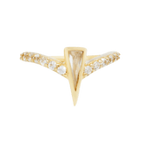 MIKAH - CZ - SOLID 14KT GOLD CLICKER piercing-zone.com