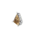 ELEVATE - RUTILATED QUARTZ + CZ - THREADLESS END piercing-zone.com