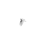 14K gold tooth-shaped threadless pin for ear piercings
