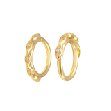 Lulu Seamless Ring – 14K Gold Micro-Gem Cup & Divot Design