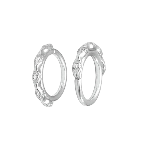 Lulu Seamless Ring – 14K Gold Micro-Gem Cup & Divot Design