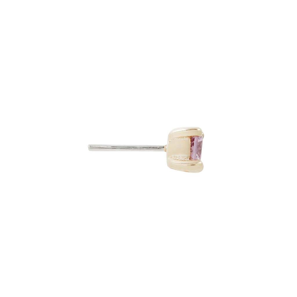 PINK SAPPHIRE PRONG - THREADLESS END piercing-zone.com