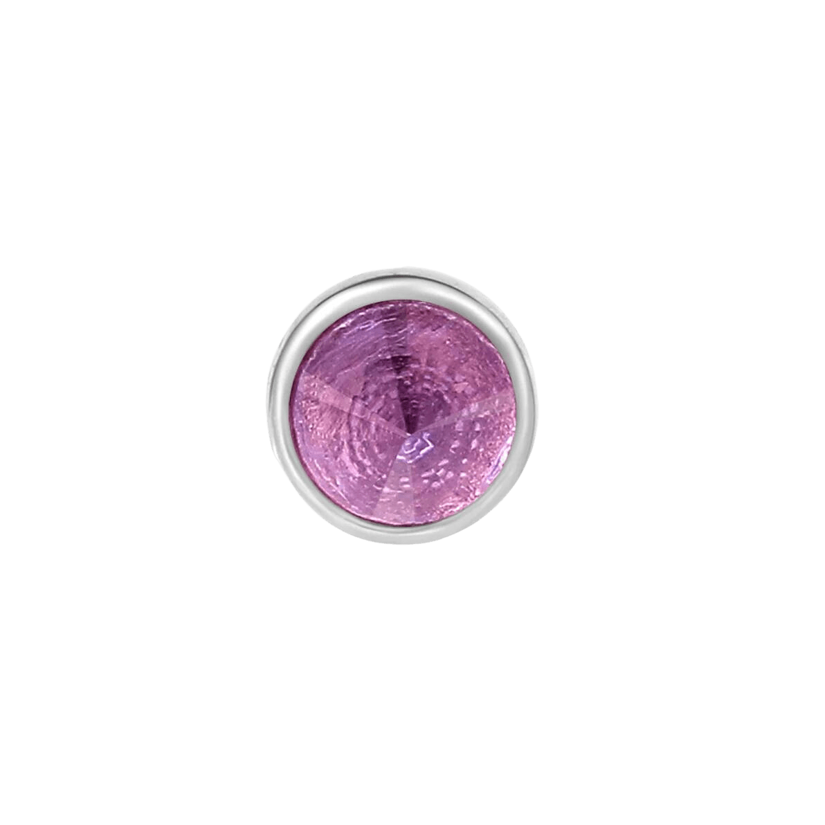 ROUND BEZEL REVERSE SET - AMETHYST - THREADLESS END piercing-zone.com
