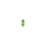 MISHKA PRONG 2 - TSAVORITE - THREADLESS END piercing-zone.com
