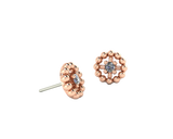 Beaded Circle With Gem – 14K/18K Gold Threadless End