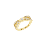 Tuxedo Seamless Ring – 14K Gold Precision-Set Gemline Design