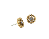 Beaded Circle With Gem – 14K/18K Gold Threadless End