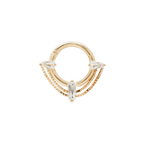 FETISH - CZ - SOLID 14KT GOLD CLICKER piercing-zone.com