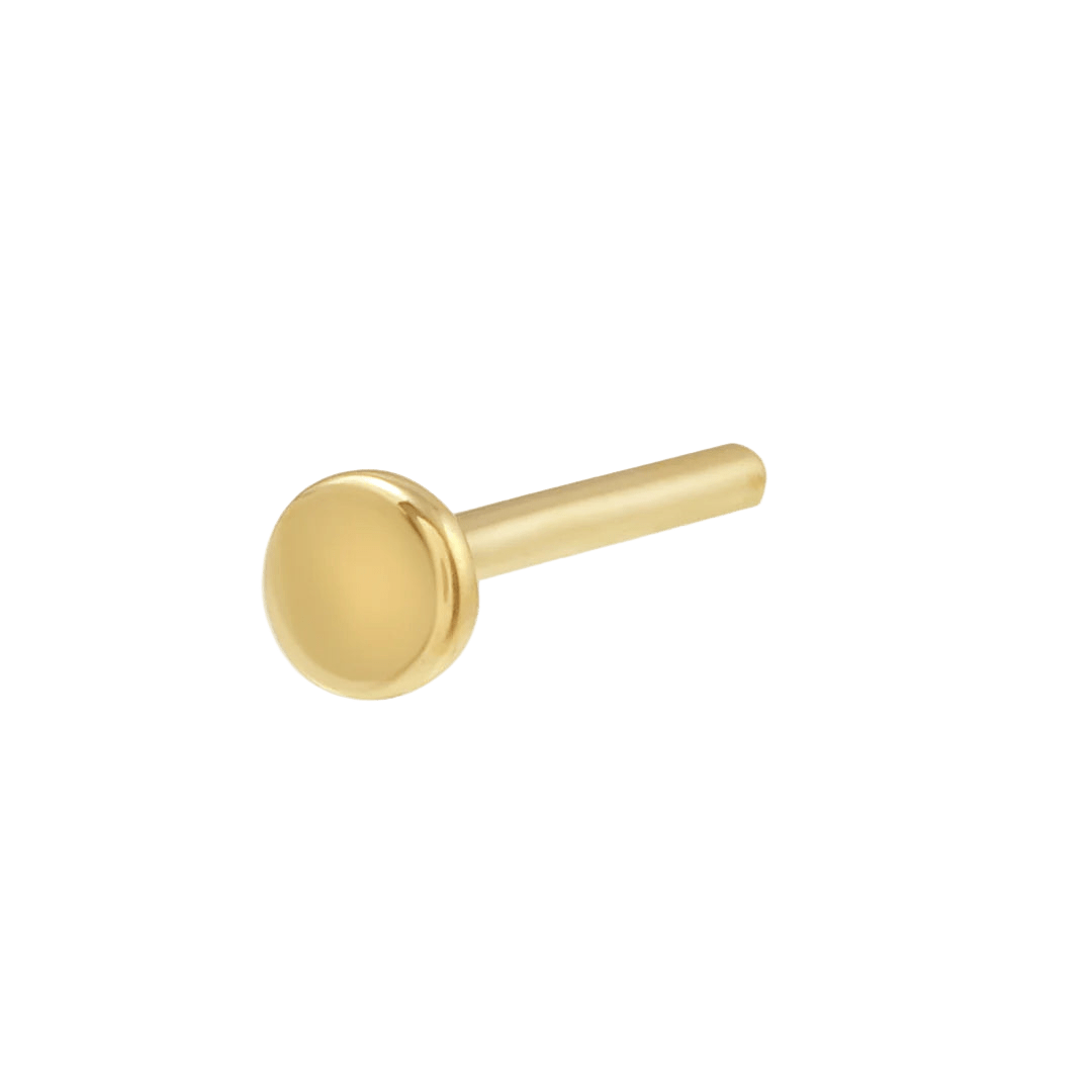 18G Threadless Labret Post – 14K Gold Flat Back – Multiple Sizes - piercing - zone.com