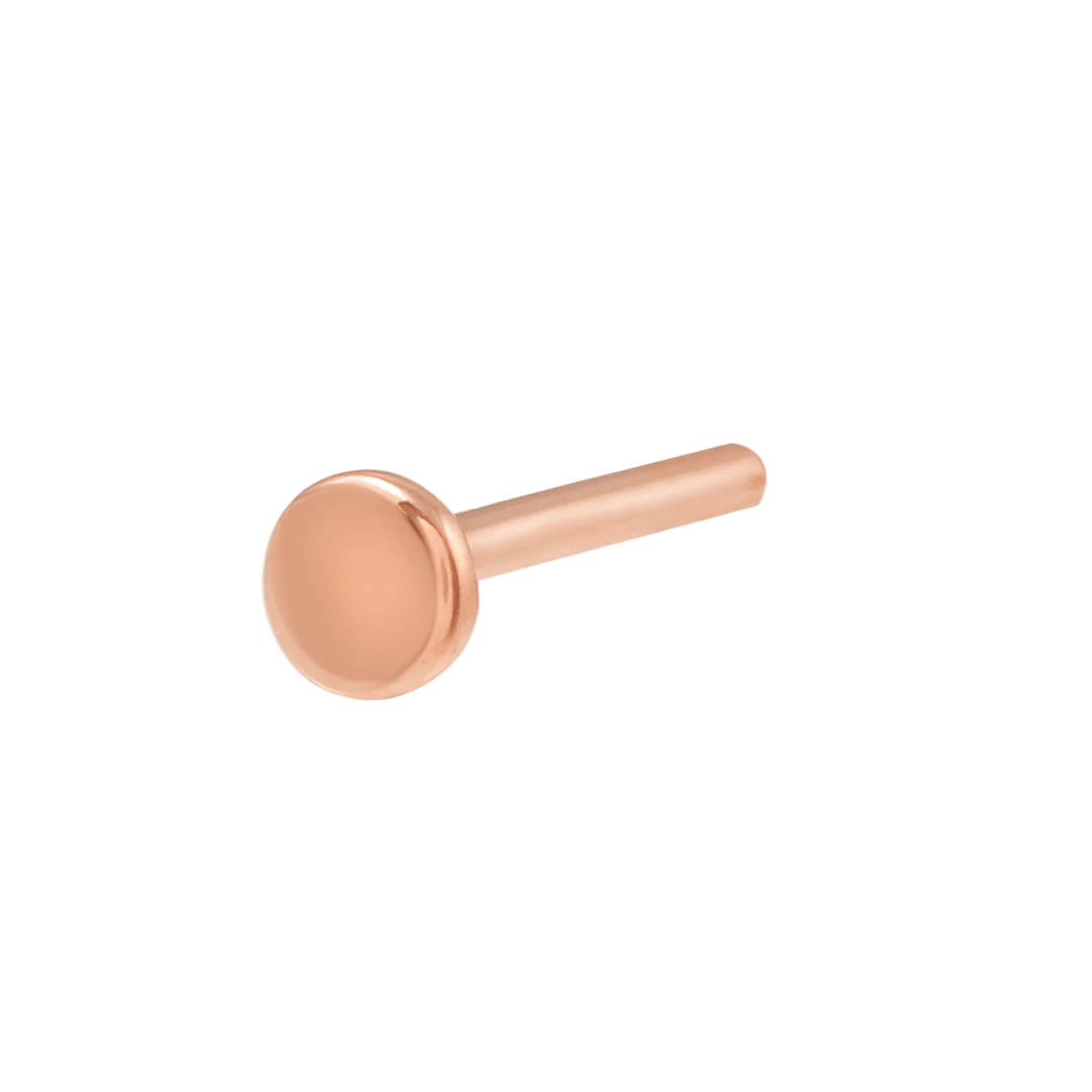 18G Threadless Labret Post – 14K Gold Flat Back – Multiple Sizes - piercing - zone.com