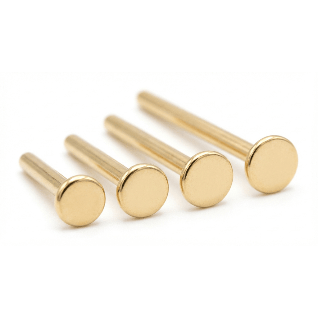 18G Threadless Labret Post – 14K Gold Flat Back – Multiple Sizes - piercing - zone.com
