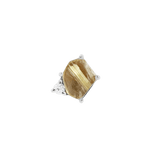 ELICIT - RUTILATED QUARTZ + CZ - THREADLESS END piercing-zone.com