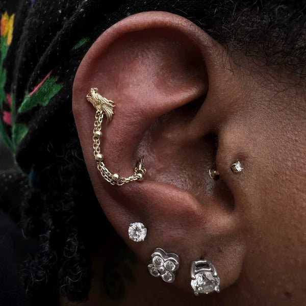 1976 Dragon – 14K Gold Threadless End