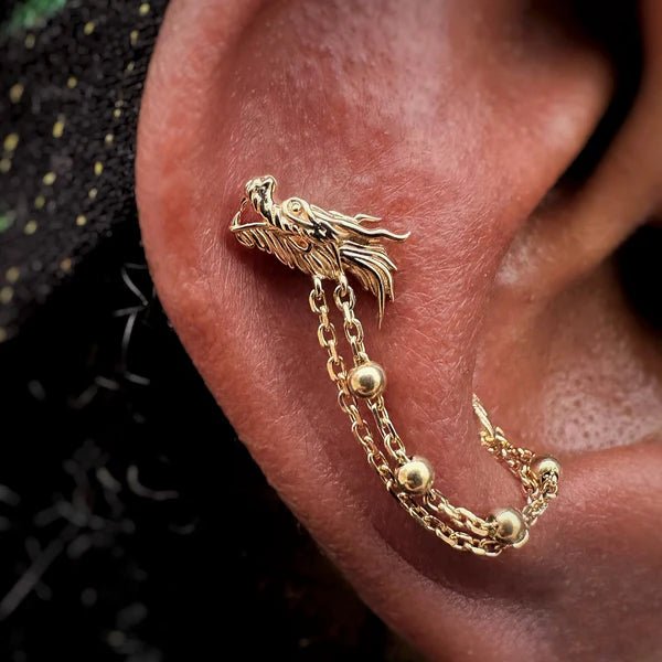 1976 Dragon – 14K Gold Threadless End