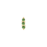 MISHKA PRONG 3 - TSAVORITE - THREADLESS END piercing-zone.com
