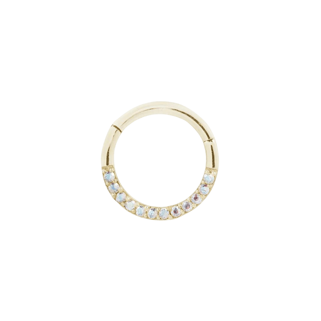 DIA - MERCURY MIST TOPAZ SOLID 14KT GOLD CLICKER piercing-zone.com