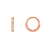 Amelia Seamless Ring – 14K Gold Micro-Gem Arc Design