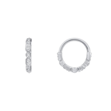 Amelia Seamless Ring – 14K Gold Micro-Gem Arc Design