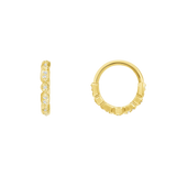 Amelia Seamless Ring – 14K Gold Micro-Gem Arc Design