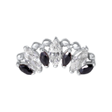 Crystal Beauty – 14K/18K Gold Marquise Cluster Threadless End