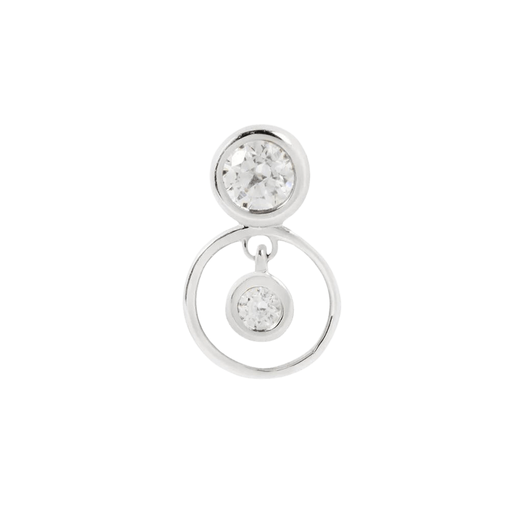 WARHOL - CZ - THREADLESS END WITH DANGLE piercing-zone.com