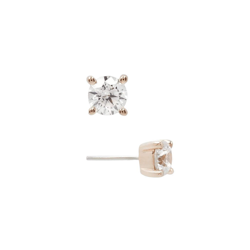 GENUINE WHITE DIAMOND PRONG - THREADLESS END piercing-zone.com