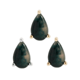 MOSS AGATE PEAR - THREADLESS END piercing-zone.com