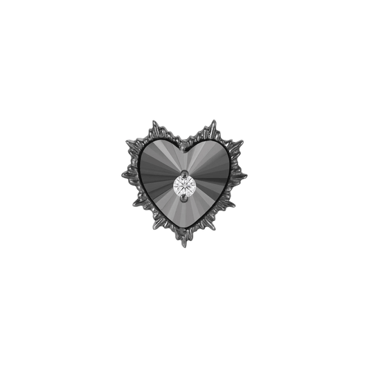 BAD ROMANCE - CZ + RHODIUM - THREADLESS END piercing-zone.com