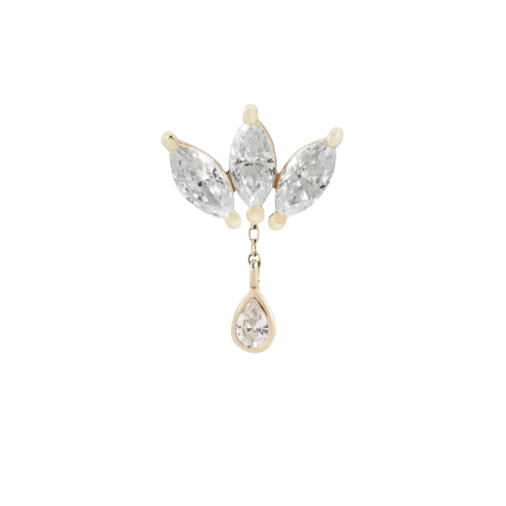 CONCORDE - CZ + CHAIN - CHARM piercing-zone.com
