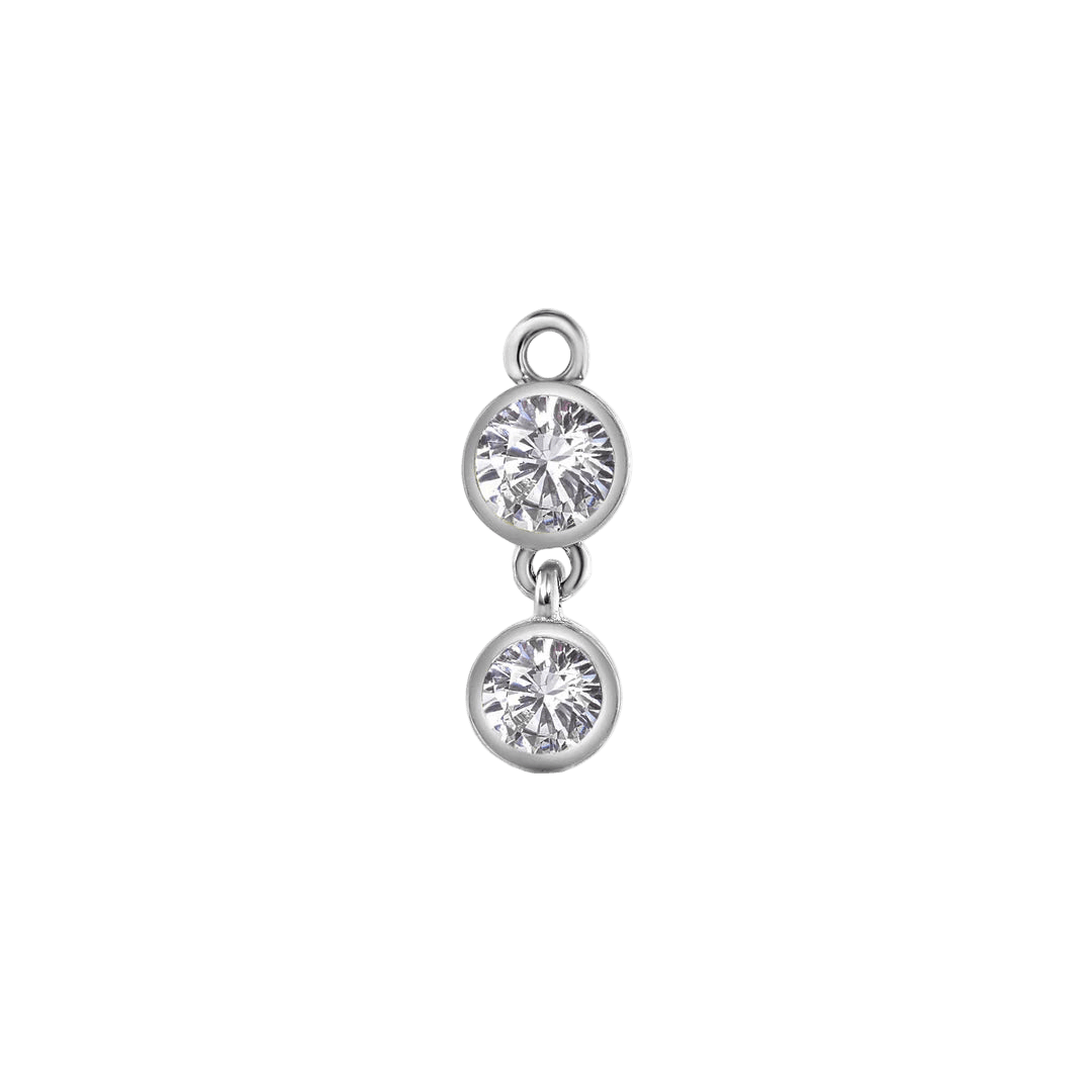 2 Bezel – 14K & 18K Gold Gemstone Charm - piercing - zone.com