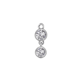 2 Bezel – 14K & 18K Gold Gemstone Charm - piercing - zone.com