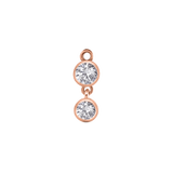 2 Bezel – 14K & 18K Gold Gemstone Charm - piercing - zone.com