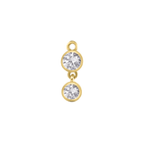2 Bezel – 14K & 18K Gold Gemstone Charm - piercing - zone.com