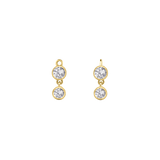 2 Bezel – 14K & 18K Gold Gemstone Charm - piercing - zone.com